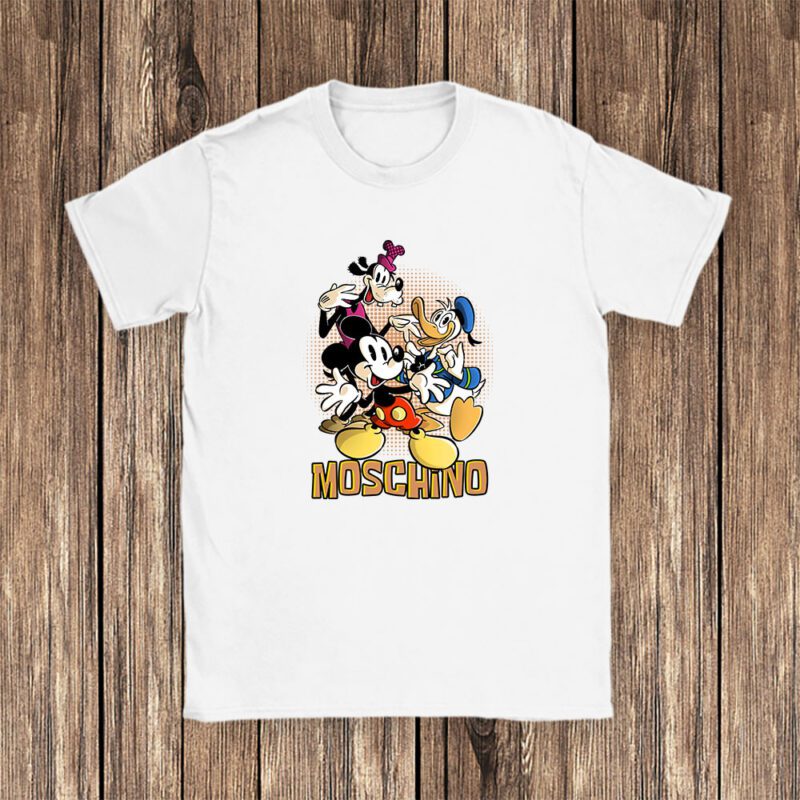 Mickey Mouse Donald Duck Goofy Moschino Unisex T Shirt Cotton Tee TAT8263 1