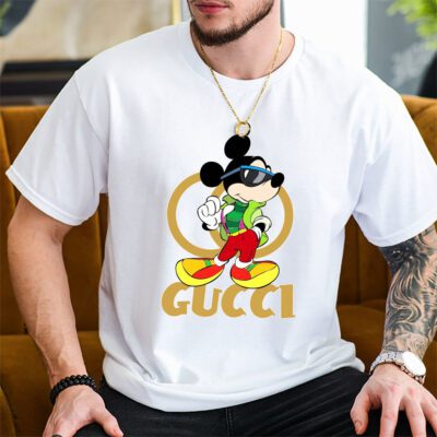 Mickey Mouse Gucci Unisex T Shirt Cotton Tee TAT7599 2