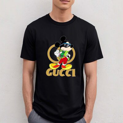 Mickey Mouse Gucci Unisex T Shirt Cotton Tee TAT7599 4