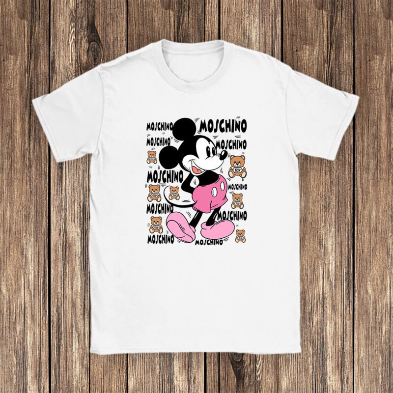 Mickey Mouse Moschino Unisex T Shirt Cotton Tee TAT7084 1