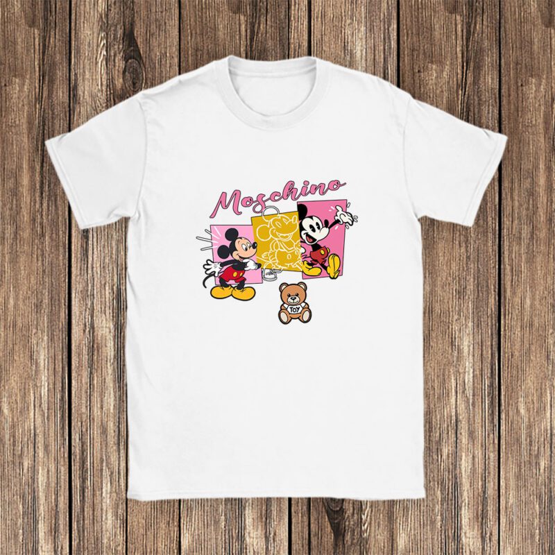 Mickey Mouse Moschino Unisex T Shirt Cotton Tee TAT7611 1