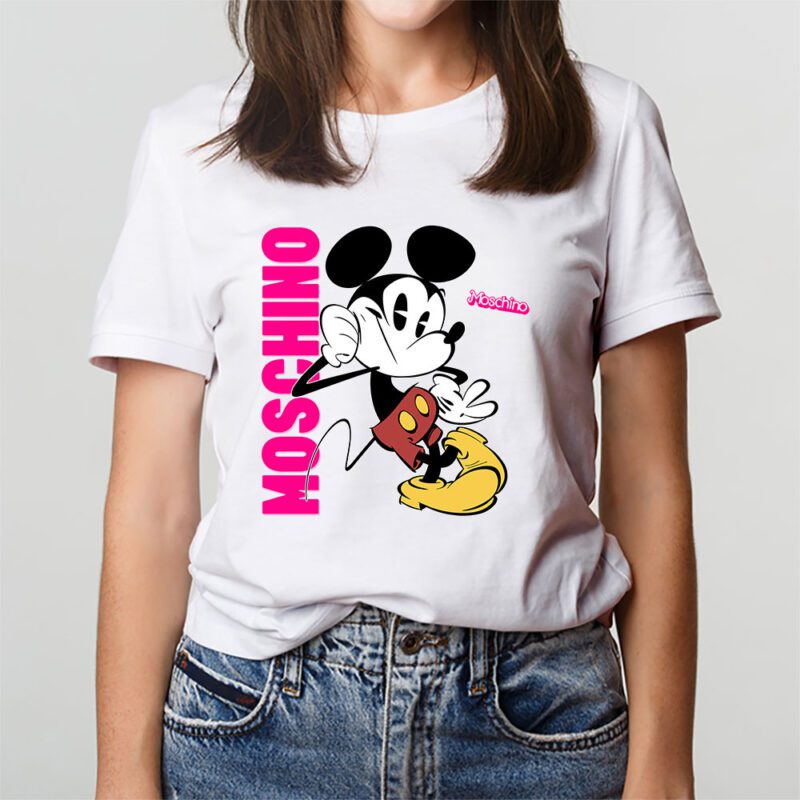 Mickey Mouse Moschino Unisex T Shirt Cotton Tee TAT8302 3