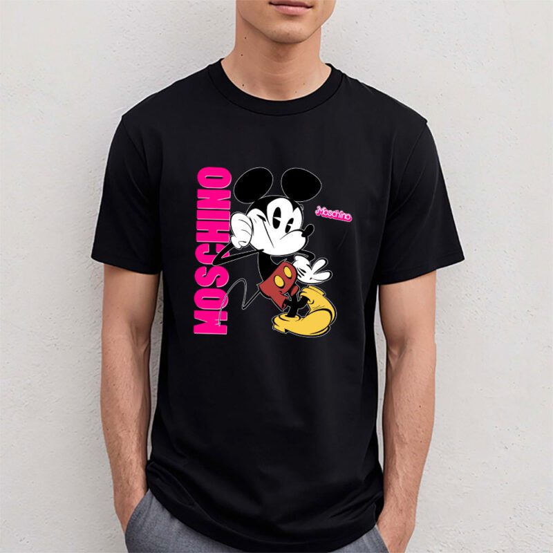 Mickey Mouse Moschino Unisex T Shirt Cotton Tee TAT8302 4