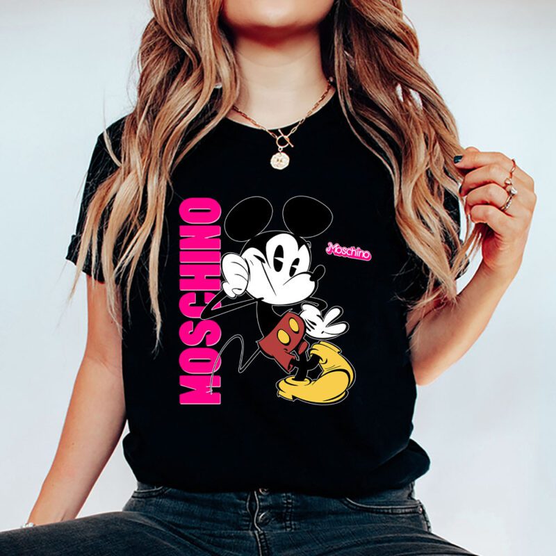 Mickey Mouse Moschino Unisex T Shirt Cotton Tee TAT8302 5