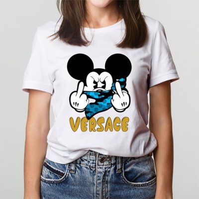 Mickey Mouse Versace Unisex T Shirt Cotton Tee TAT7614 3