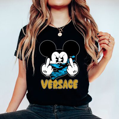 Mickey Mouse Versace Unisex T Shirt Cotton Tee TAT7614 5