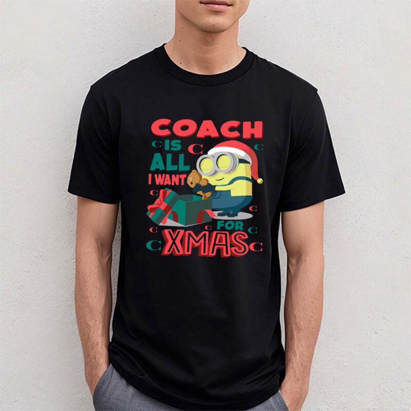 Minions Despicable Me Christmas Coach Brand Unisex T Shirt Cotton Tee TAT6320 4