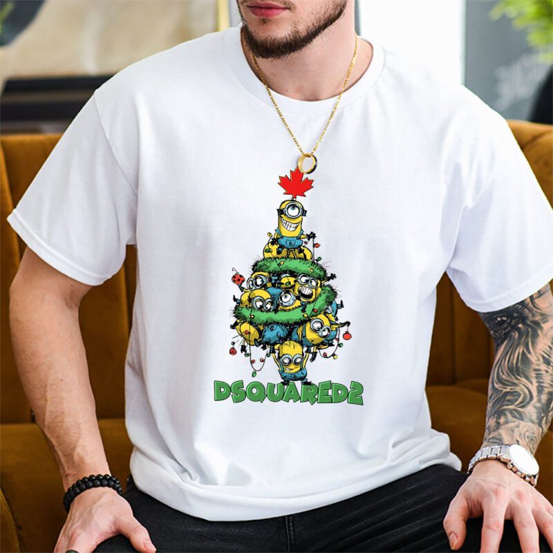 Minions Despicable Me Christmas Dsquared2 Brand Unisex T Shirt Cotton Tee TAT6322 2
