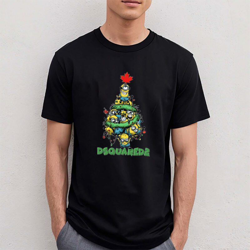 Minions Despicable Me Christmas Dsquared2 Brand Unisex T Shirt Cotton Tee TAT6322 4