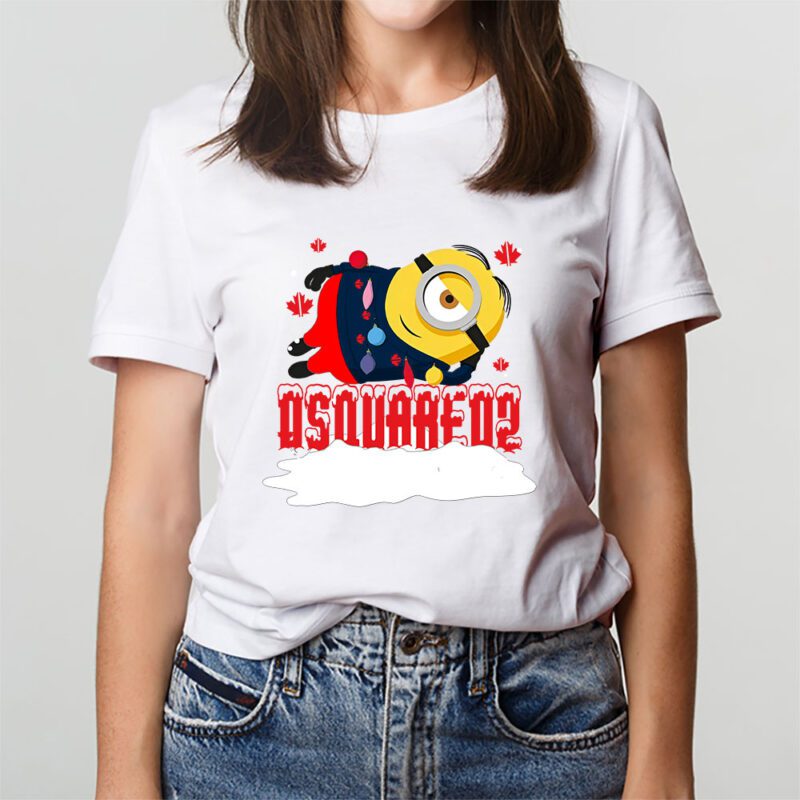 Minions Despicable Me Christmas Dsquared2 Brand Unisex T Shirt Cotton Tee TAT6325 3