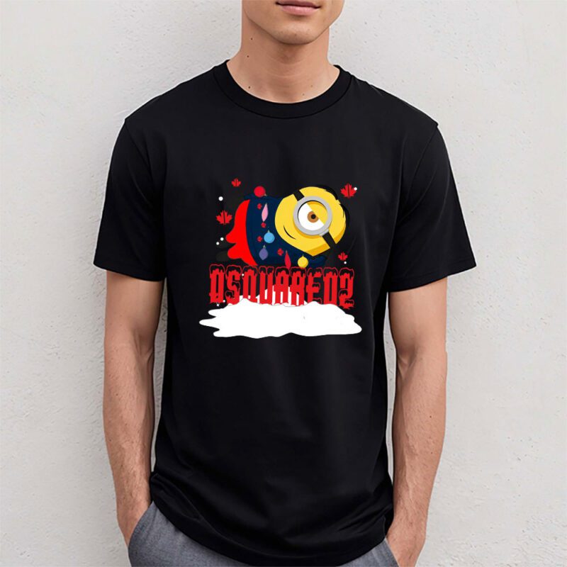 Minions Despicable Me Christmas Dsquared2 Brand Unisex T Shirt Cotton Tee TAT6325 4