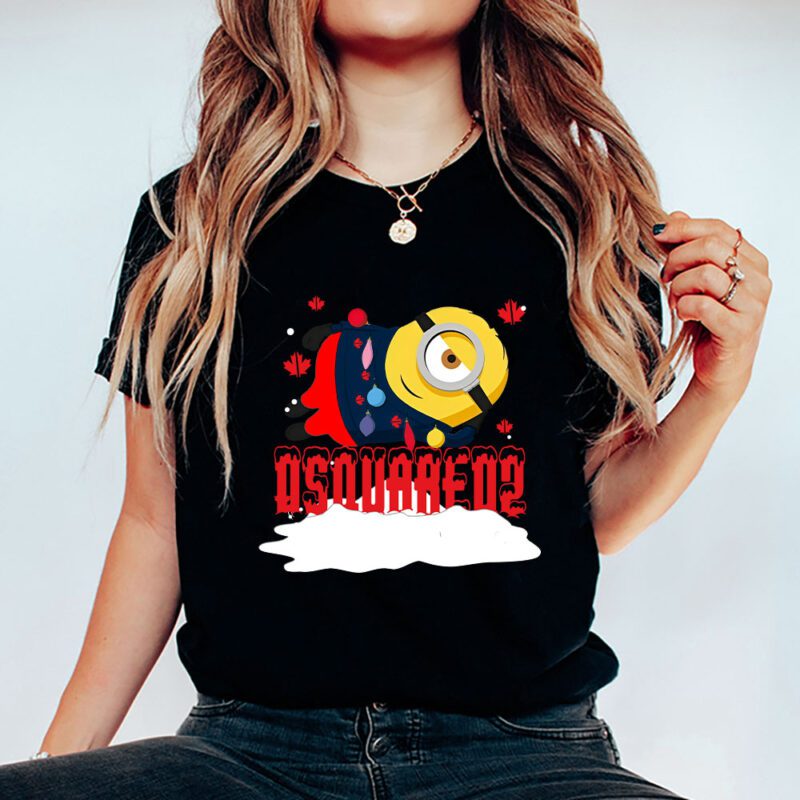 Minions Despicable Me Christmas Dsquared2 Brand Unisex T Shirt Cotton Tee TAT6325 5