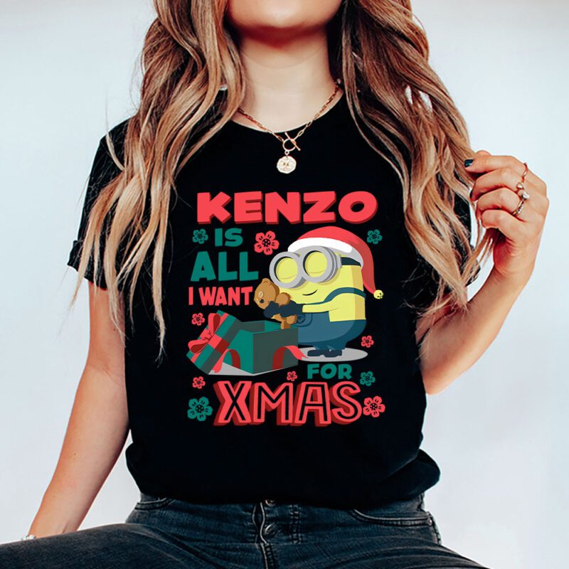 Minions Despicable Me Christmas Kenzo Brand Unisex T Shirt Cotton Tee TAT6328 5