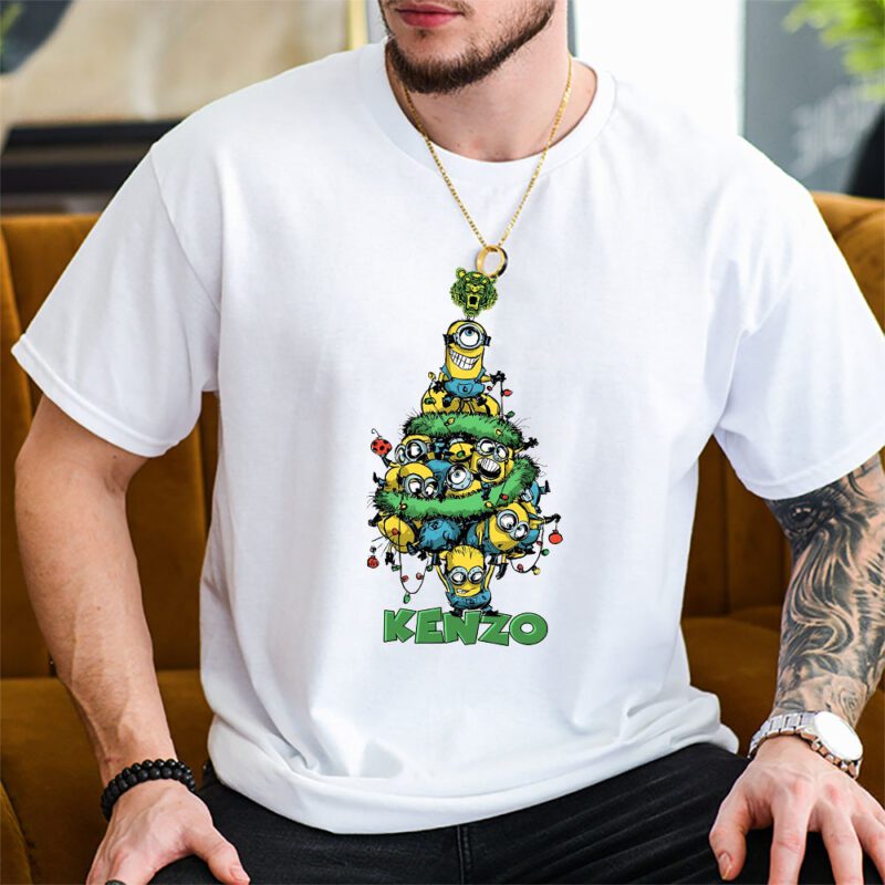 Minions Despicable Me Christmas Kenzo Brand Unisex T Shirt Cotton Tee TAT6330 2