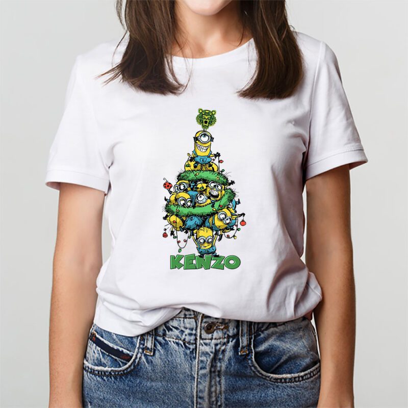 Minions Despicable Me Christmas Kenzo Brand Unisex T Shirt Cotton Tee TAT6330 3