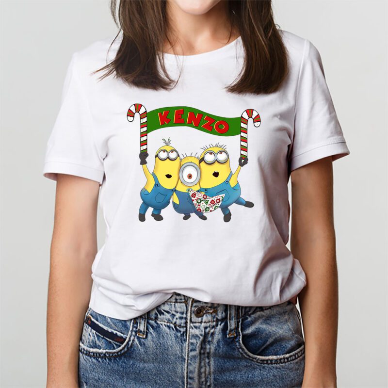 Minions Despicable Me Christmas Kenzo Brand Unisex T Shirt Cotton Tee TAT6331 3