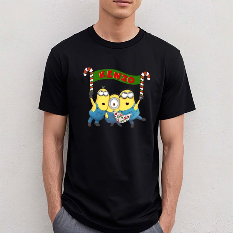 Minions Despicable Me Christmas Kenzo Brand Unisex T Shirt Cotton Tee TAT6331 4