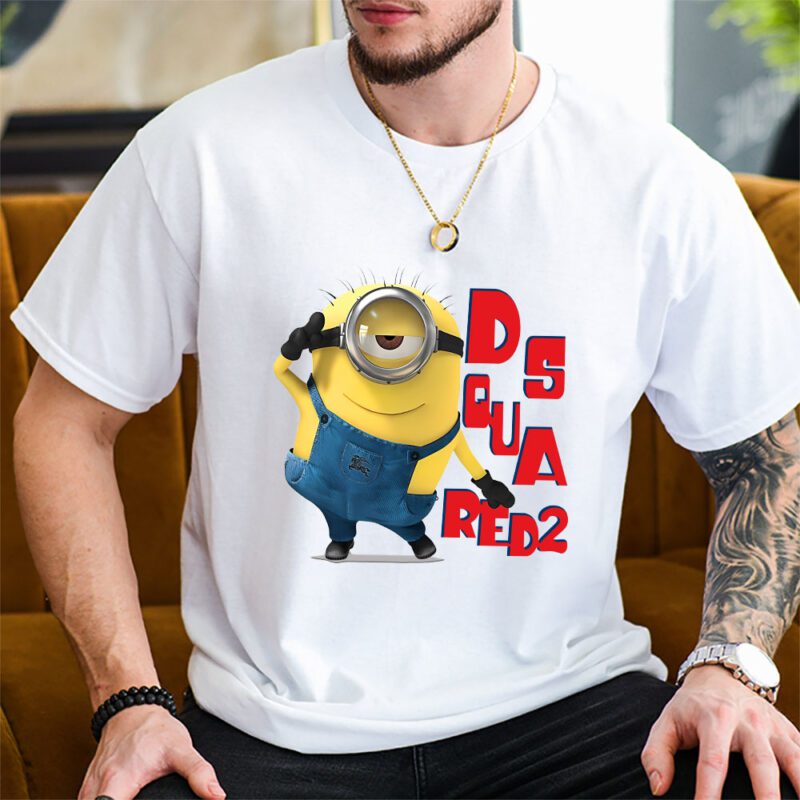 Minions Despicable Me Dsquared2 Brand Unisex T Shirt Cotton Tee TAT6338 2