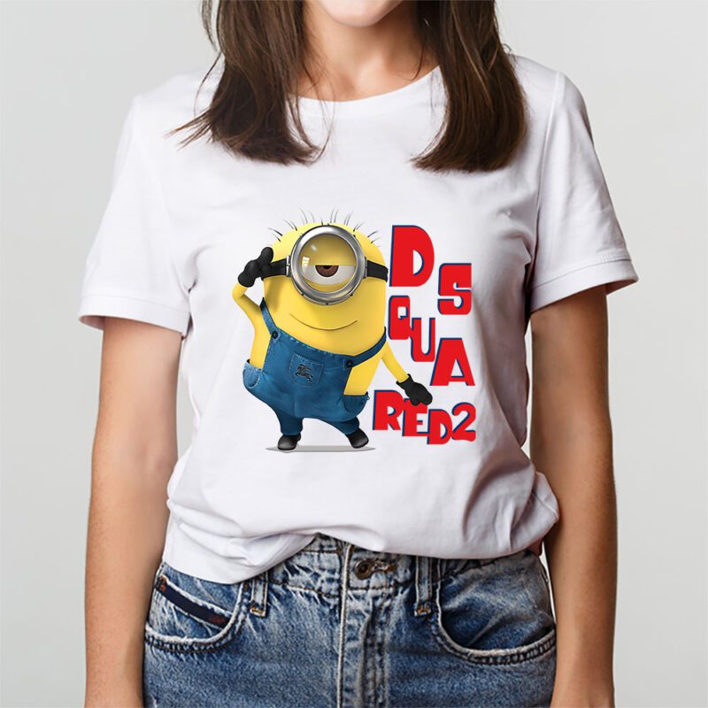 Minions Despicable Me Dsquared2 Brand Unisex T Shirt Cotton Tee TAT6338 3