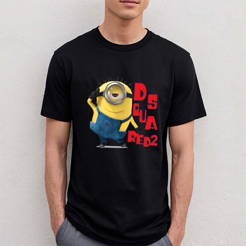 Minions Despicable Me Dsquared2 Brand Unisex T Shirt Cotton Tee TAT6338 4