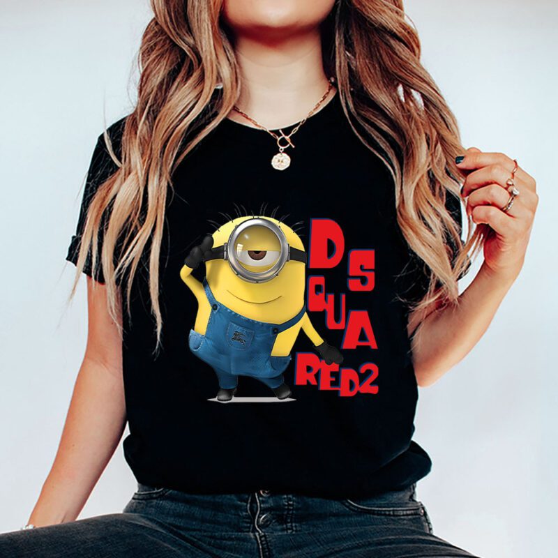 Minions Despicable Me Dsquared2 Brand Unisex T Shirt Cotton Tee TAT6338 5
