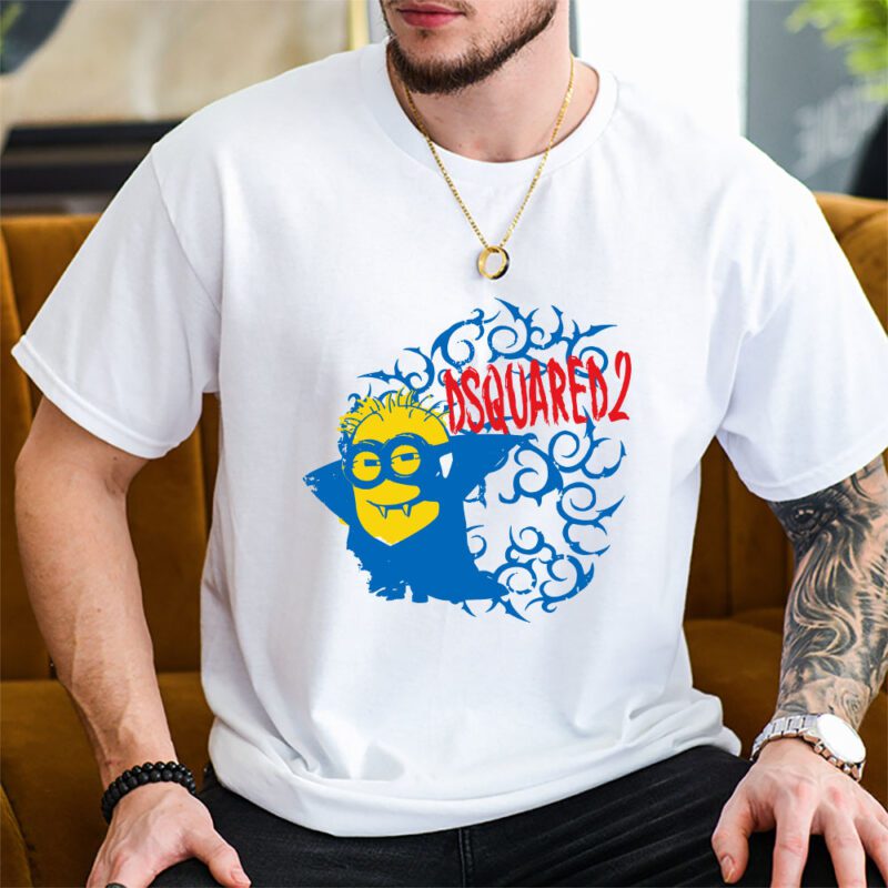 Minions Despicable Me Dsquared2 Brand Unisex T Shirt Cotton Tee TAT6340 2