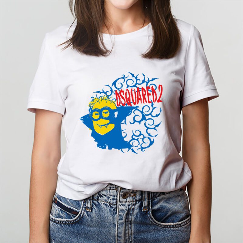 Minions Despicable Me Dsquared2 Brand Unisex T Shirt Cotton Tee TAT6340 3