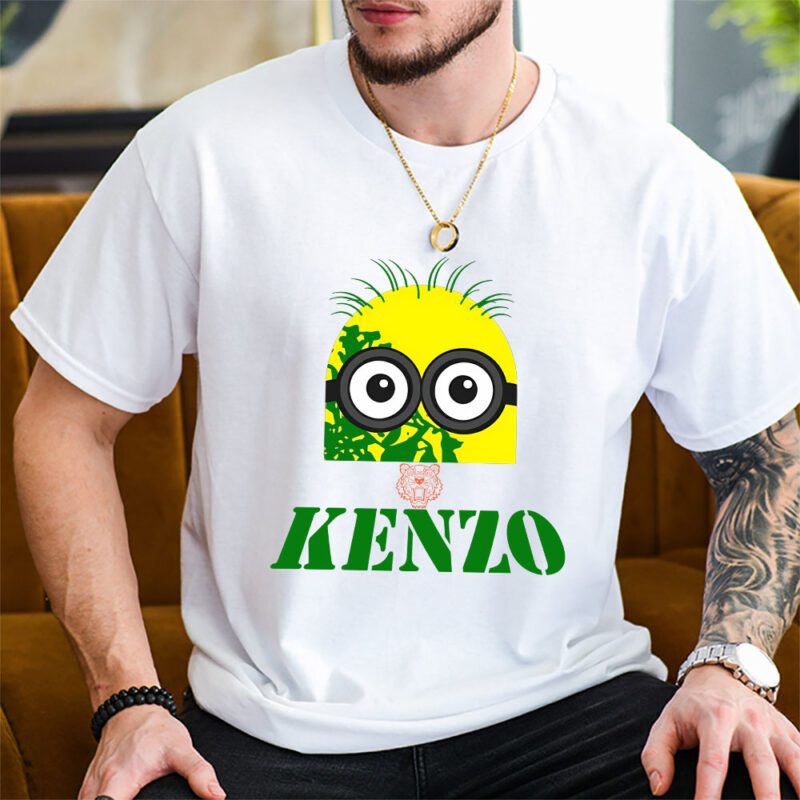 Minions Despicable Me Kenzo Brand Unisex T Shirt Cotton Tee TAT6349 2