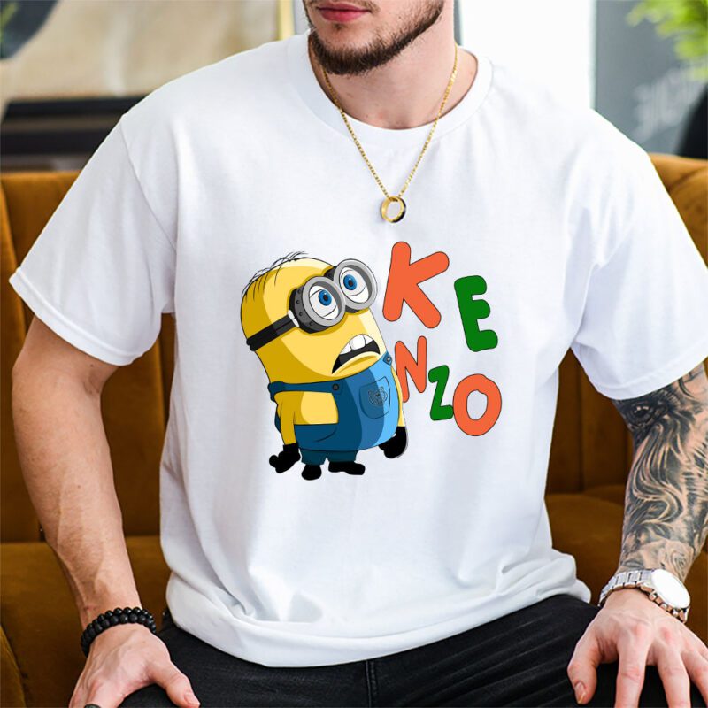 Minions Despicable Me Kenzo Brand Unisex T Shirt Cotton Tee TAT6351 1