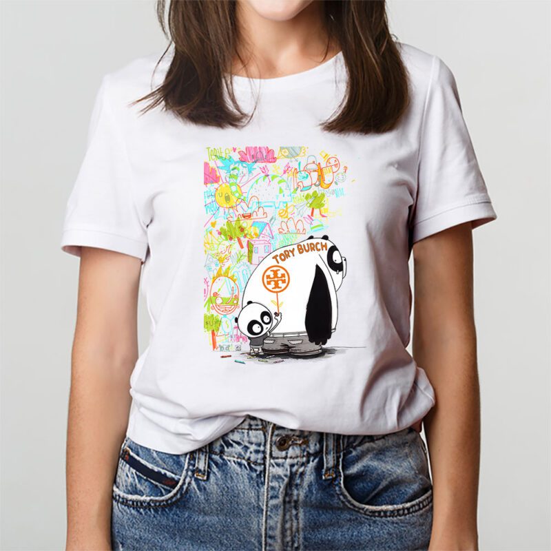 Panda Tory Burch Unisex T Shirt TAT5550 3
