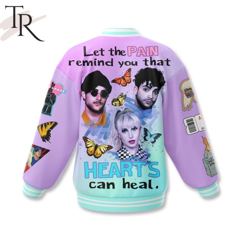 Paramore Let The Pain Remind You That Hearts Can Heal Baseball Jacket TBJ1098 2