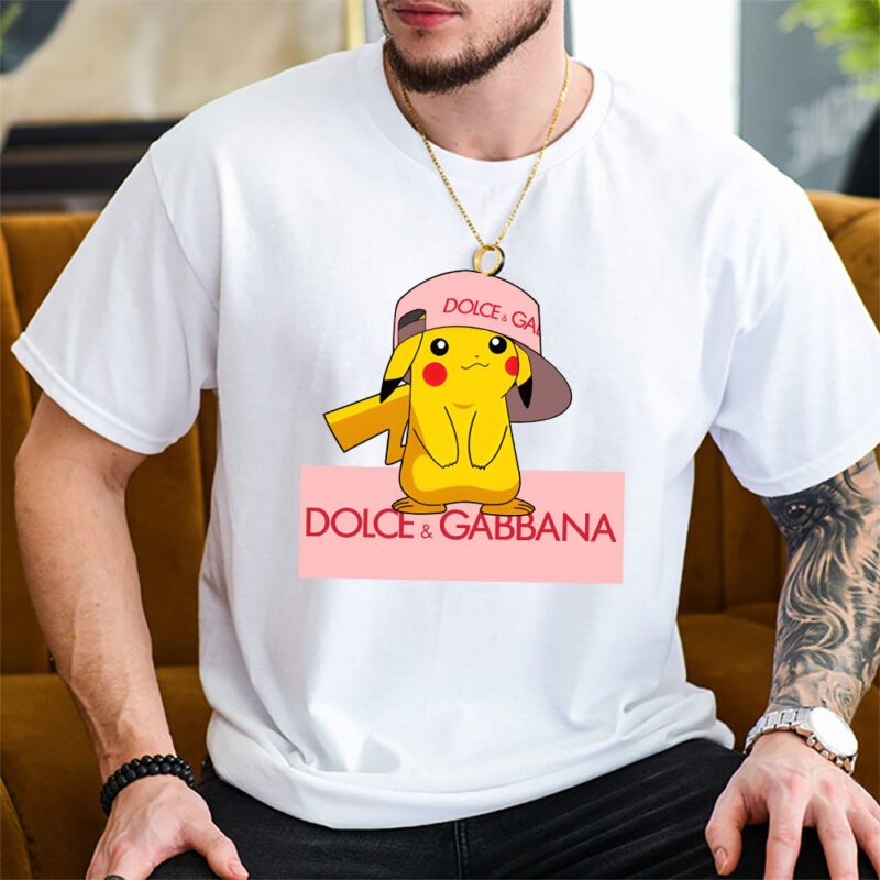 Pikachu Dolce Gabbana Unisex T Shirt Cotton Tee TAT14342 2