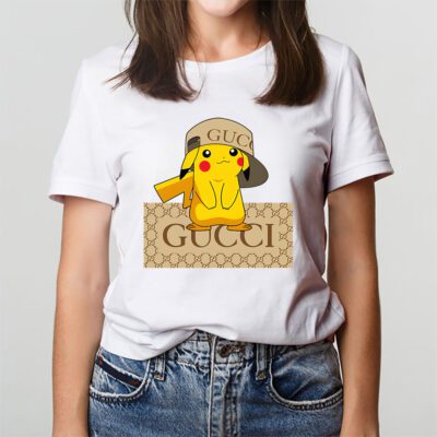 Pikachu Gucci Unisex T Shirt Cotton Tee TAT14343 3