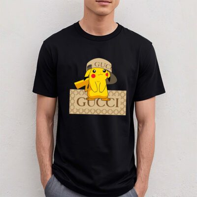 Pikachu Gucci Unisex T Shirt Cotton Tee TAT14343 4