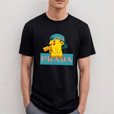Pikachu Prada Unisex T Shirt Cotton Tee TAT14345 4