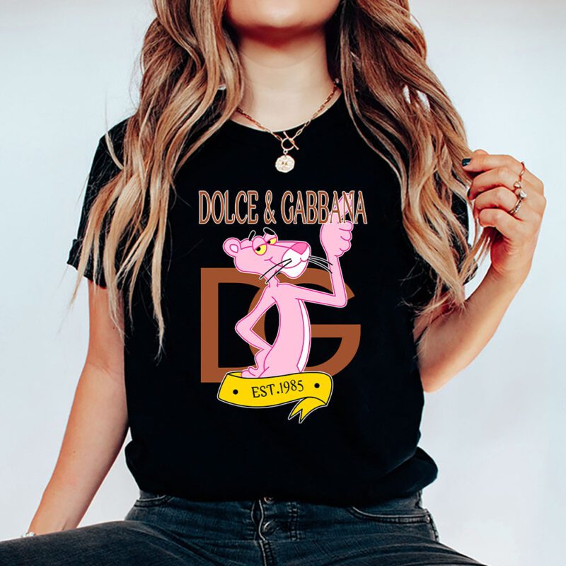 Pink Panther Dolce Gabbana Unisex T Shirt Cotton Tee TAT8327 5