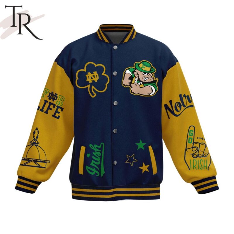 Play Like A Champion Today Notre Dame Fighting Irish Football Baseball Jacket TBJ1135 1