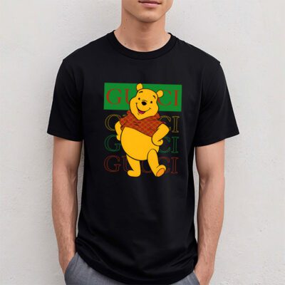 Pooh Bear Gucci Unisex T Shirt Cotton Tee TAT14338 4
