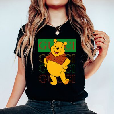 Pooh Bear Gucci Unisex T Shirt Cotton Tee TAT14338 5