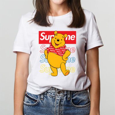 Pooh Bear Supreme Unisex T Shirt Cotton Tee TAT14341 3