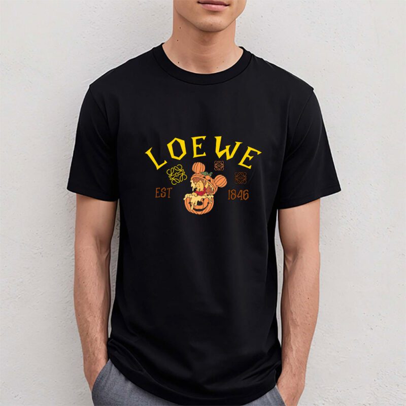 Retro Pooh Ghost Halloween Loewe Unisex T Shirt Cotton Tee TAT10122 4