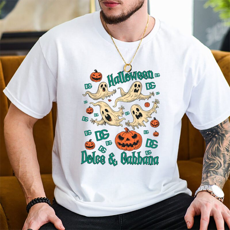 Retro Spooky Halloween Shirt Dolce Gabbana Unisex T Shirt Cotton Tee TAT9298 2