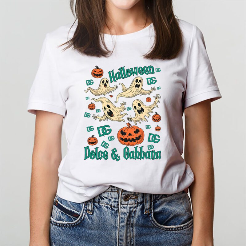 Retro Spooky Halloween Shirt Dolce Gabbana Unisex T Shirt Cotton Tee TAT9298 3