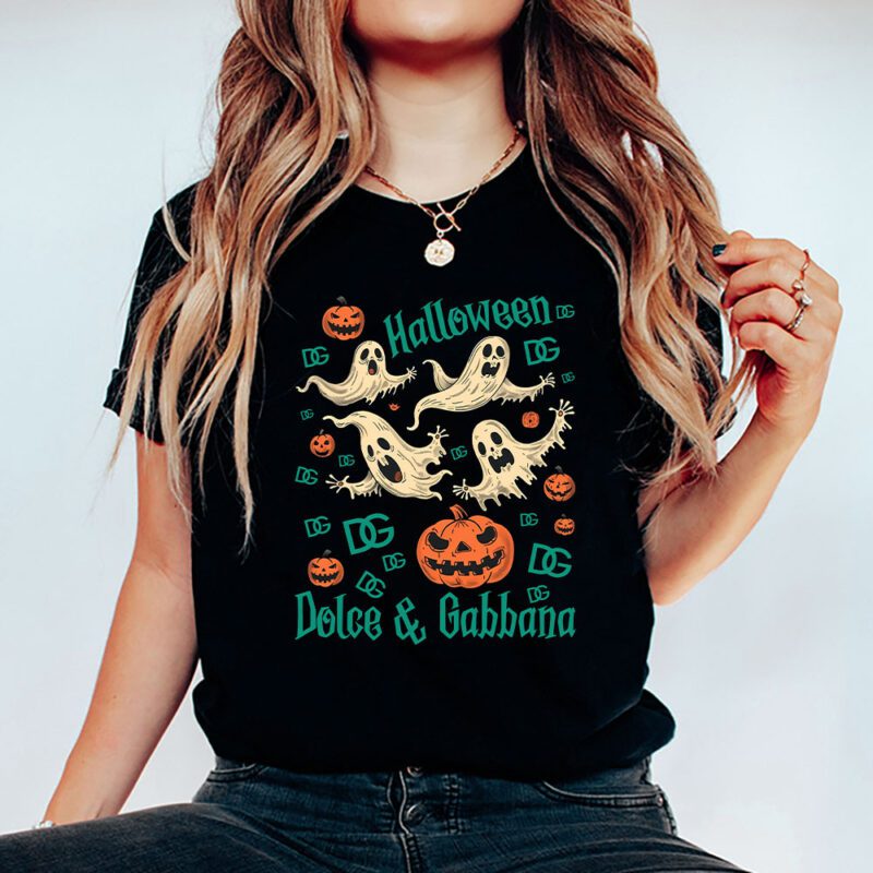 Retro Spooky Halloween Shirt Dolce Gabbana Unisex T Shirt Cotton Tee TAT9298 5