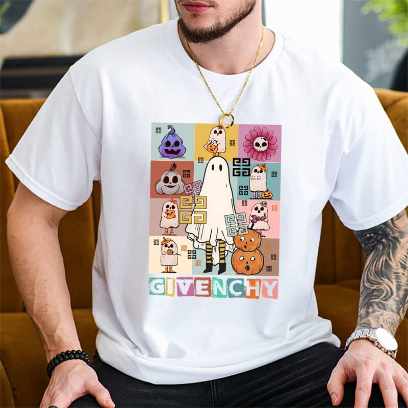 Retro Spooky Halloween Shirt Givenchy Unisex T Shirt Cotton Tee TAT10161 2