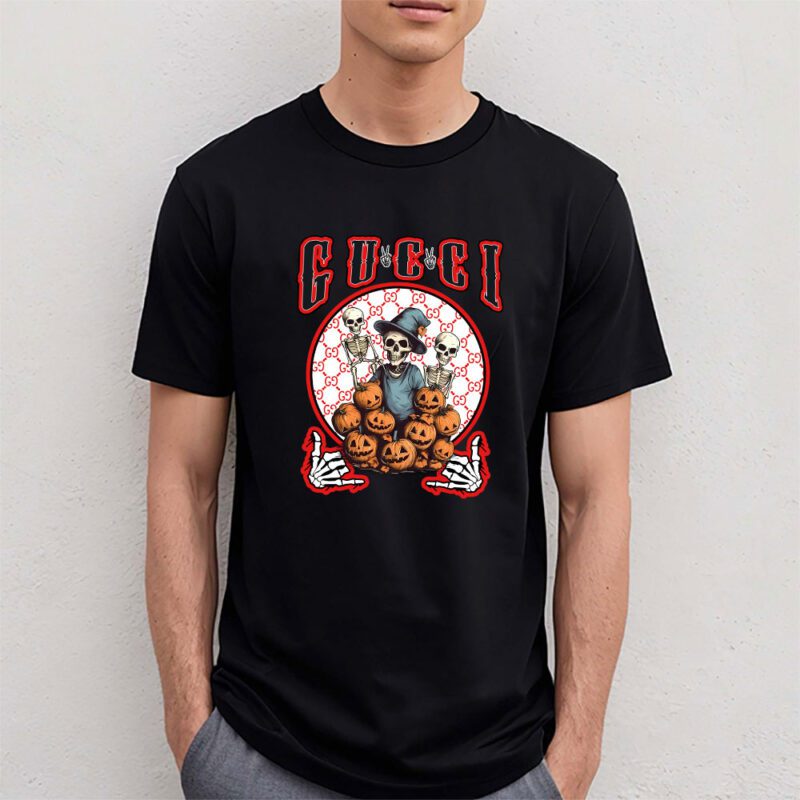Retro Spooky Halloween Shirt Gucci Unisex T Shirt Cotton Tee TAT10158 4