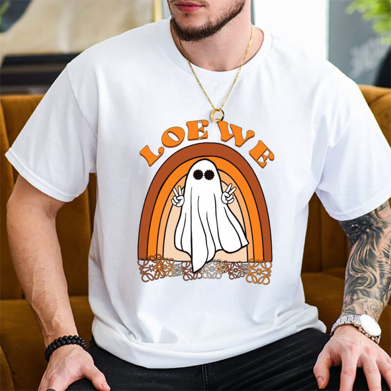 Retro Spooky Halloween Shirt Loewe Unisex T Shirt Cotton Tee TAT10162 2
