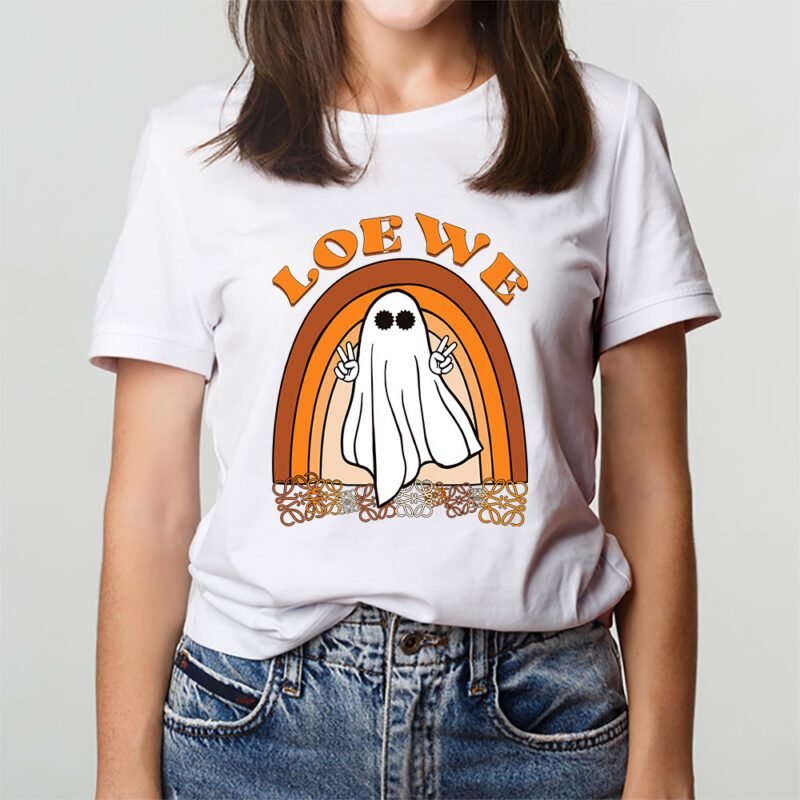 Retro Spooky Halloween Shirt Loewe Unisex T Shirt Cotton Tee TAT10162 3
