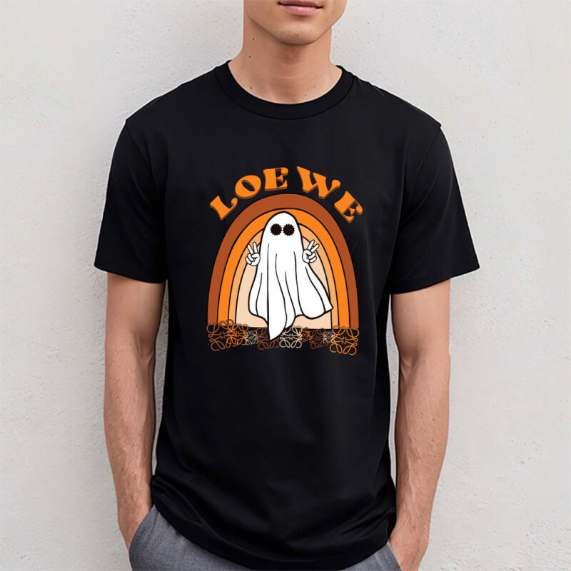 Retro Spooky Halloween Shirt Loewe Unisex T Shirt Cotton Tee TAT10162 4