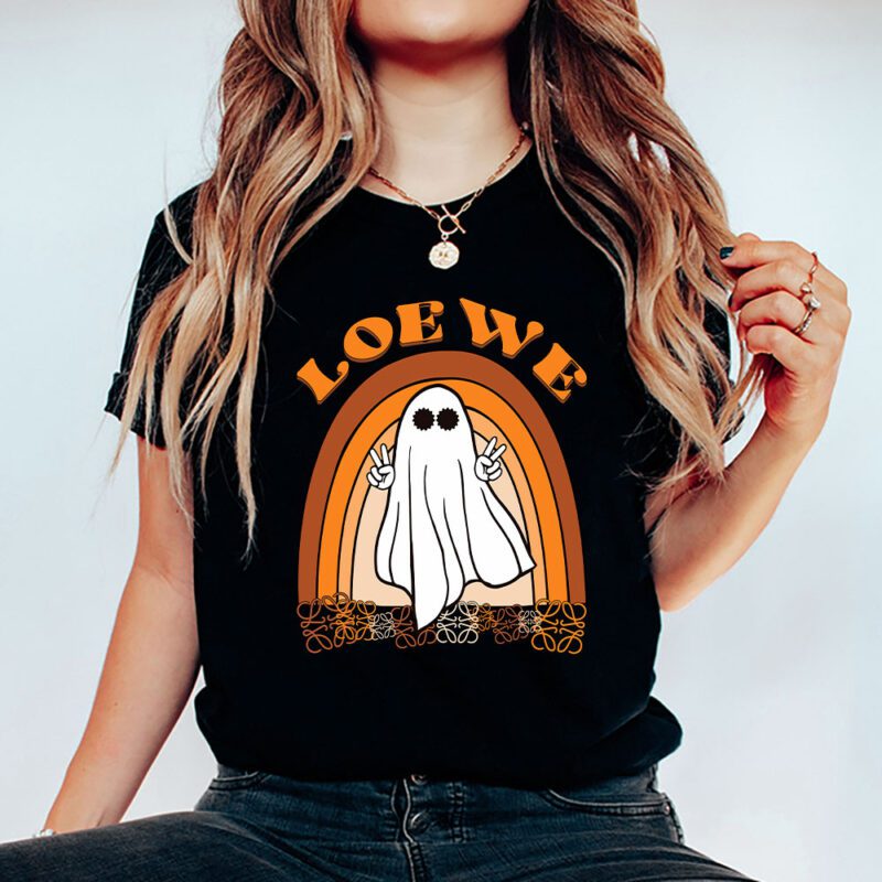 Retro Spooky Halloween Shirt Loewe Unisex T Shirt Cotton Tee TAT10162 5